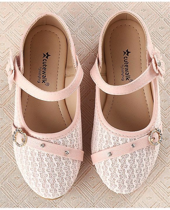 Cute Walk by Babyhug Bellies With Velcro Closure & Embroidery Detailing- Pink