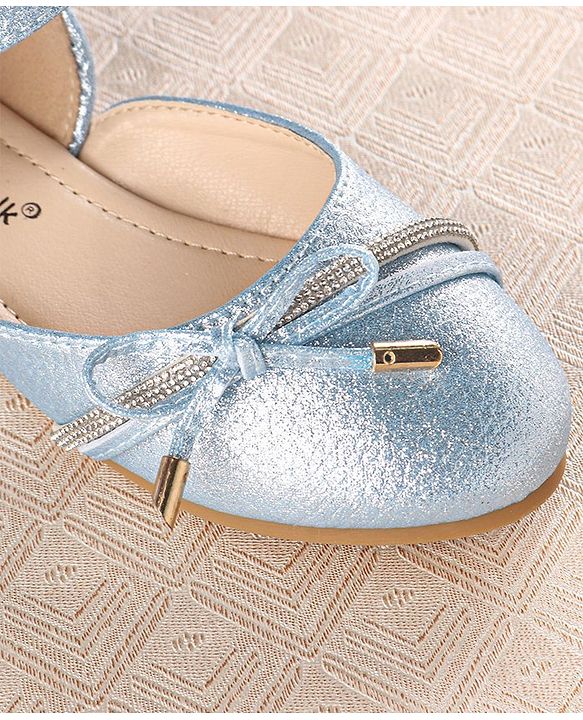 Cute Walk by Babyhug Slip On Stone Studded Strapped Bellies - Blue