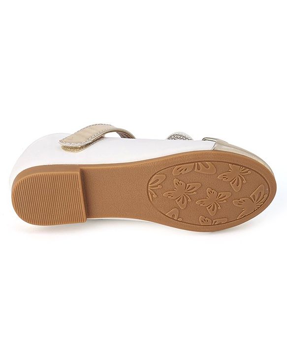 Cute Walk by Babyhug Slip On Bellies with Velcro Closure - Gold