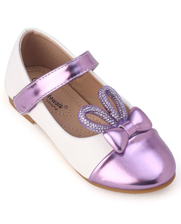 Cute Walk by Babyhug Slip On Bellies with Velcro Closure - Purple