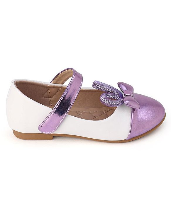 Cute Walk by Babyhug Slip On Bellies with Velcro Closure - Purple