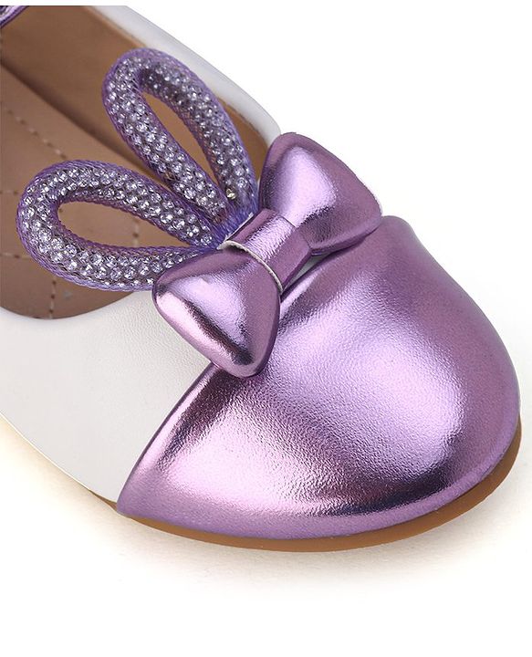 Cute Walk by Babyhug Slip On Bellies with Velcro Closure - Purple