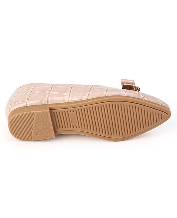 Cute Walk by Babyhug Slip On Bellies with Bow - Beige