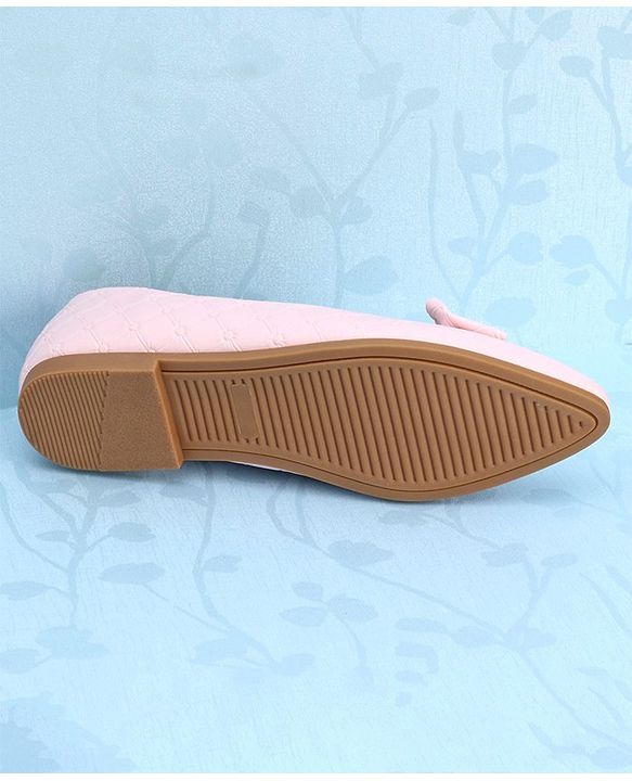 Pine Kids Slip On Bellies With Bow Applique - Pink