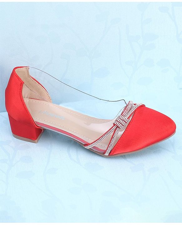 Pine Kids Slip On Bellies With Applique - Red