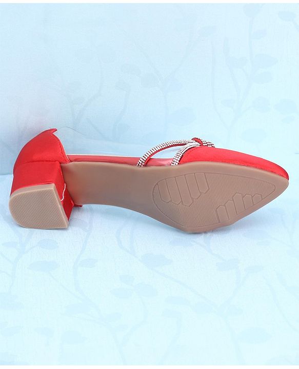 Pine Kids Slip On Bellies With Applique - Red