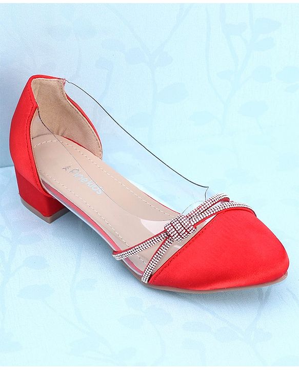 Pine Kids Slip On Bellies With Applique - Red