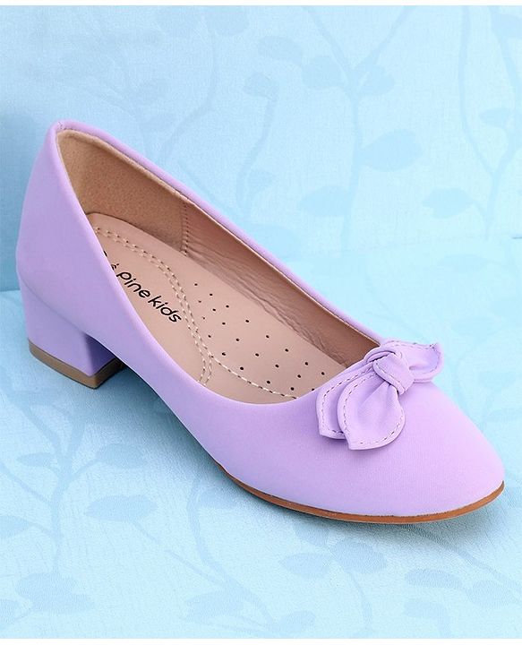 Pine Kids Slip On Bellies with Bow Applique - Purple
