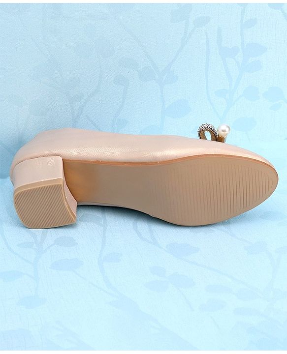 Pine Kids Slip On Shimmer Pearl & Stud Detailing Bellies - Golden
