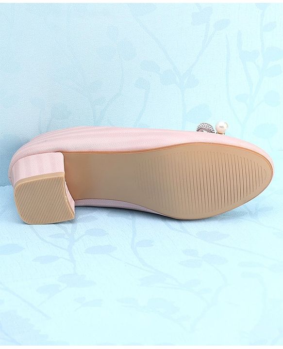 Pine Kids Slip On Shimmer Pearl & Stud Detailing Bellies - Pink