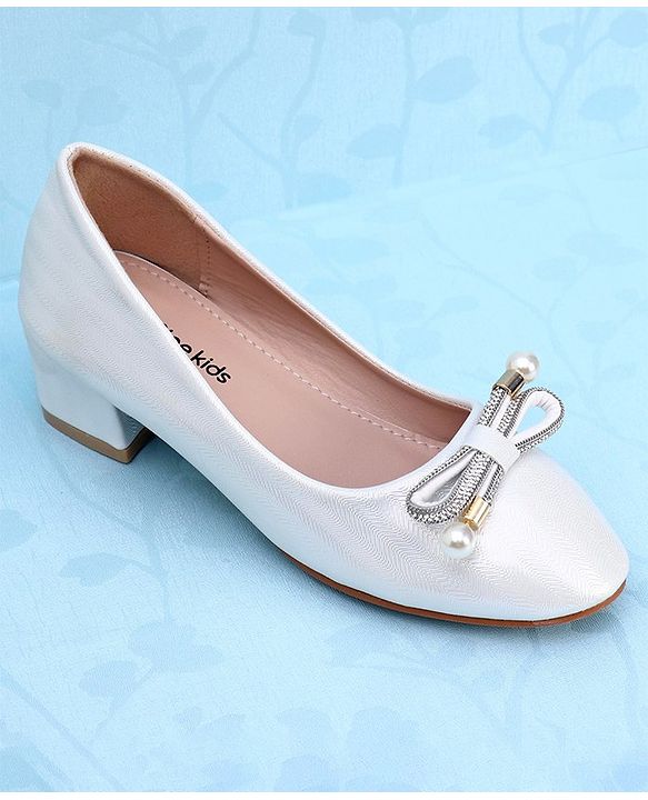 Pine Kids Slip On Shimmer Pearl & Stud Detailing Bellies - Pink