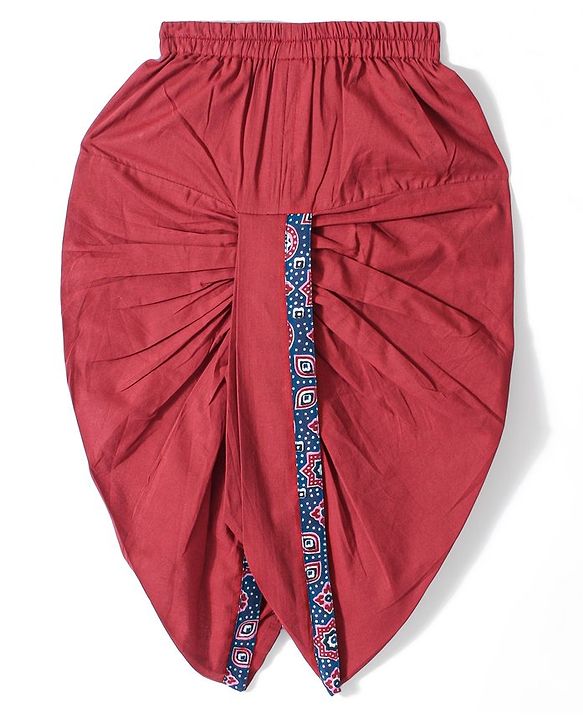 Babyhug 100% Cotton Woven Full Sleeve Floral Printed Kurta & Dhoti Set- Blue