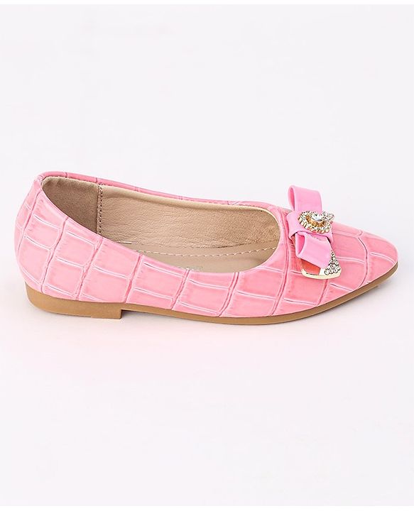 Cute Walk by Babyhug Slip On Bellies with Bow - Beige