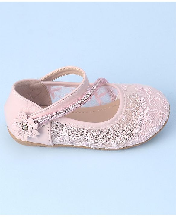 Cute Walk by Babyhug Bellies with Velcro Closure and Stud Applique - Pink