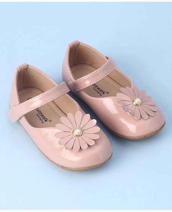 Cute Walk By Babyhug Bellies with Velcro Closure Floral Applique - Pink
