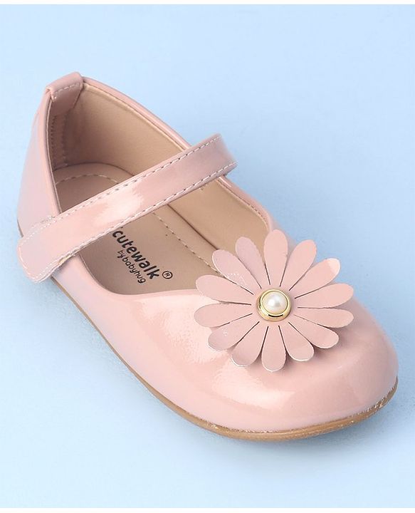 Cute Walk By Babyhug Bellies with Velcro Closure Floral Applique - Pink