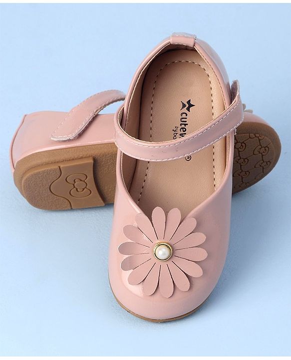 Cute Walk By Babyhug Bellies with Velcro Closure Floral Applique - Pink