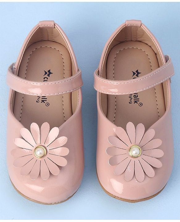 Cute Walk By Babyhug Bellies with Velcro Closure Floral Applique - Pink