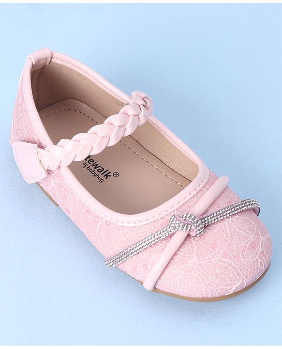 Cute Walk by Babyhug Bellies with Velcro Closure and Applique - Pink