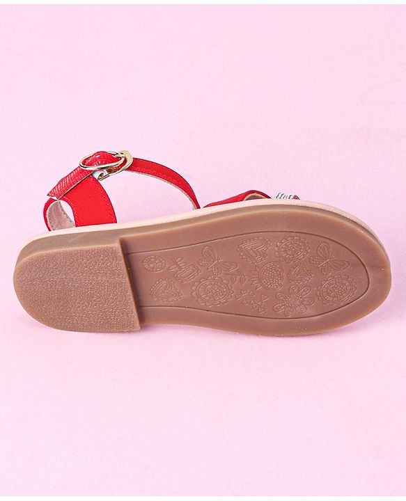 Cute Walk by Babyhug Buckle Closure Sandals with Stud Detailing - Red