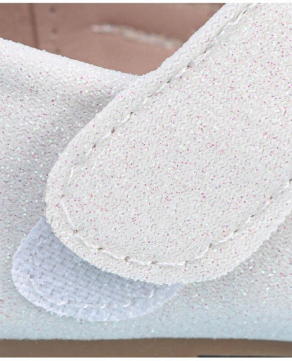 Pine Kids Velcro Closure Bellies with Mesh Bow Applique - Pink