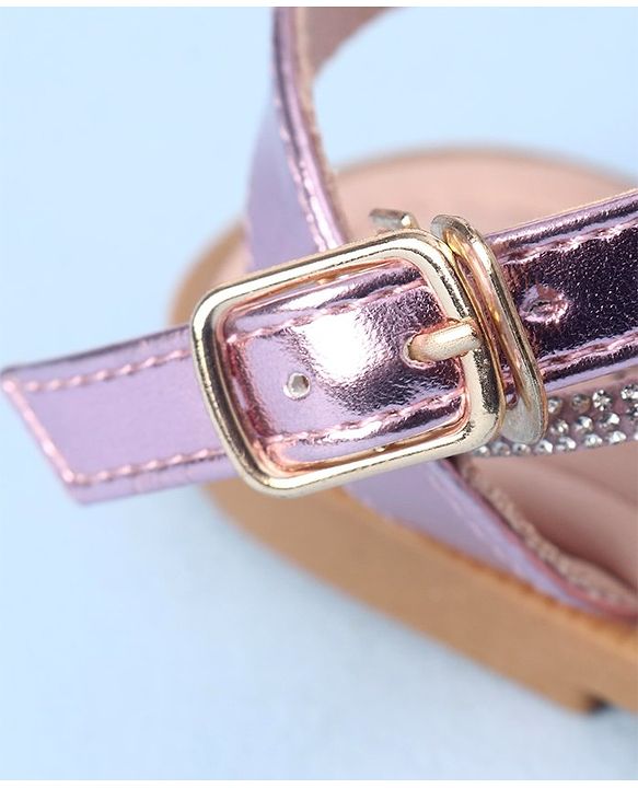 Cute Walk by Babyhug Studded Sandals with Buckle Closure - Pink