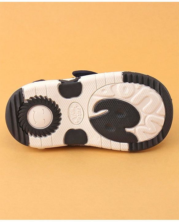 Cute Walk by Babyhug Velcro Closure Casual Shoes with Engine Applique - Navy Blue