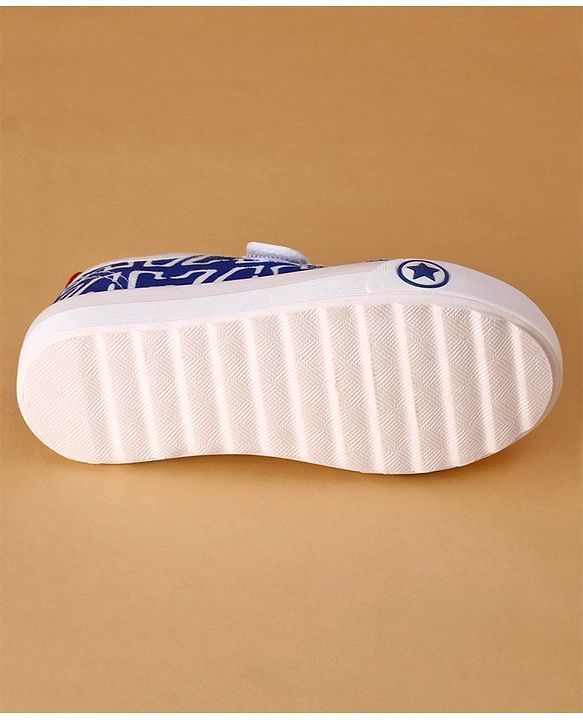 Cute Walk by Babyhug Text Printed Casual Shoes with Velcro Closure - Blue