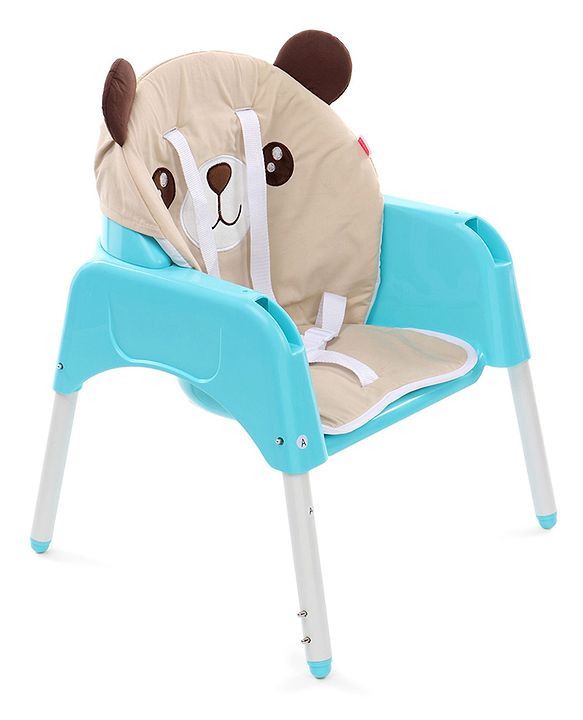 Babyhug 3 in 1 Play & Grow High Chair With 5 Point Safety Harness And Anti-Slip Base  - Blue