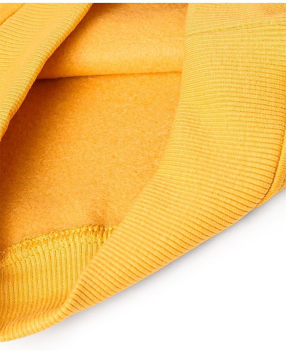 Babyhug Brushed Fleece Full Sleeves Sweatshirt with Chipmunks Graphics Print - Yellow