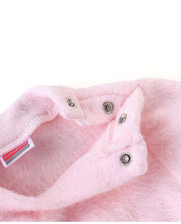 Babyhug Velour Knit Full Sleeves Winter Wear Night Suit with Unicorn  Applique - Pink