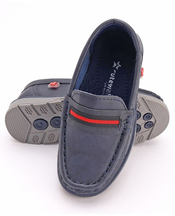 Cute Walk by Babyhug Formal & Party Wear Slip On Loafers - Navy Blue