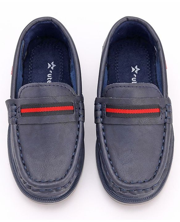 Cute Walk by Babyhug Formal & Party Wear Slip On Loafers - Navy Blue