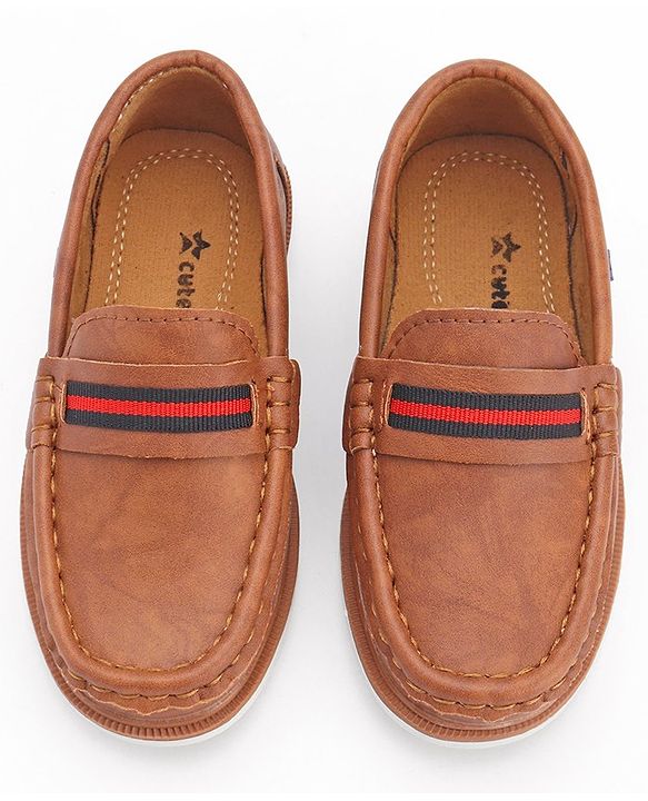 Cute Walk by Babyhug Formal & Party Wear Slip On Loafers - Brown