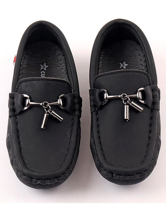Cute Walk by Babyhug Slip On Party Shoes with Applique - Black