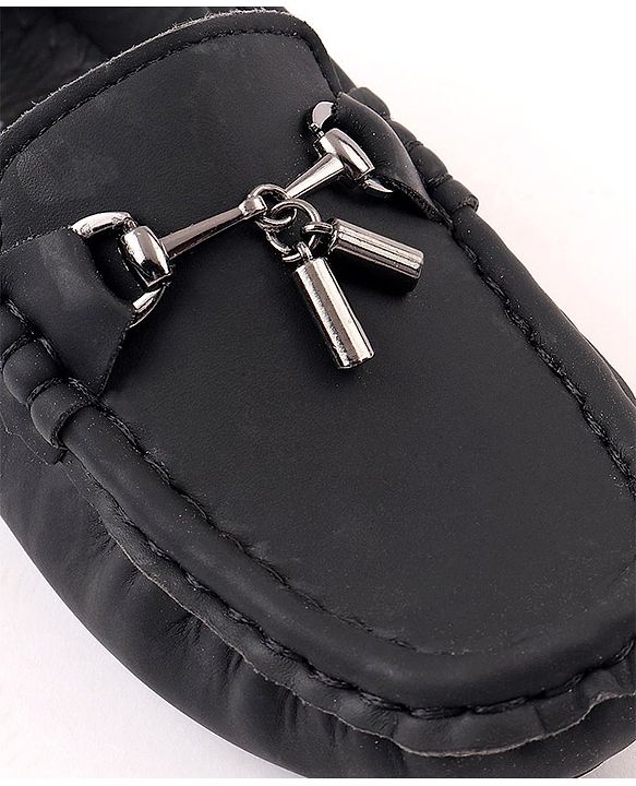 Cute Walk by Babyhug Slip On Party Shoes with Applique - Black