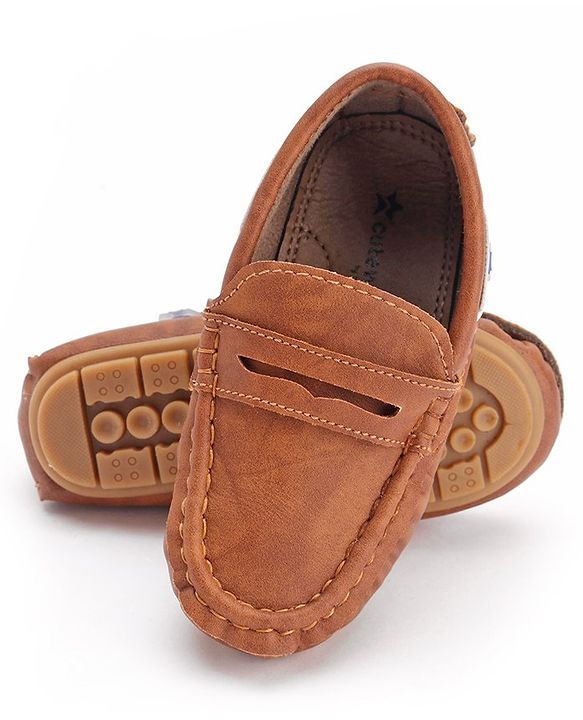 Cute Walk by Babyhug Slip On Formal Loafer Shoes - Coffee  Brown