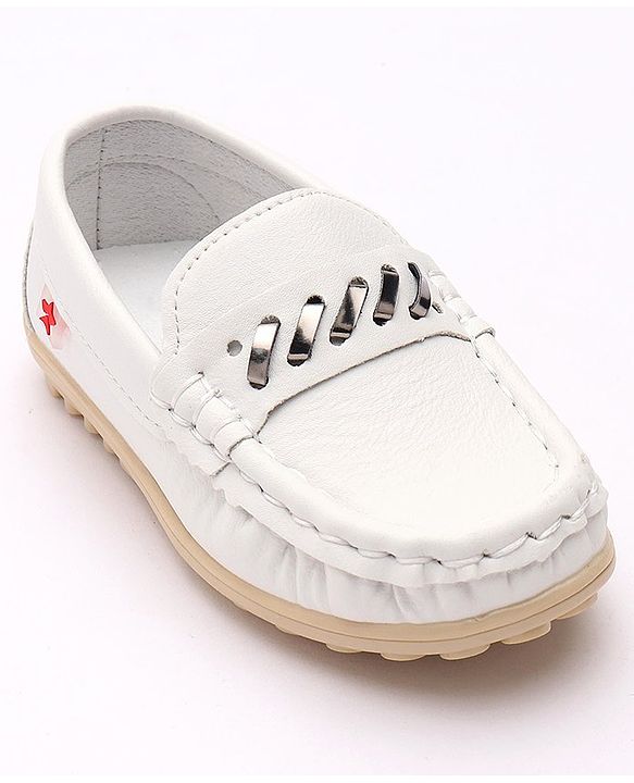 Cute Walk by Babyhug Slip On Party Wear Shoes - White