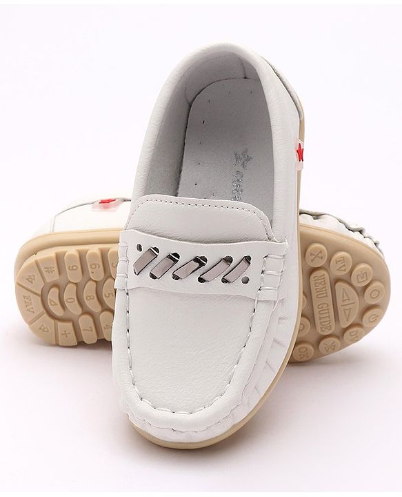 Cute Walk by Babyhug Slip On Party Wear Shoes - White