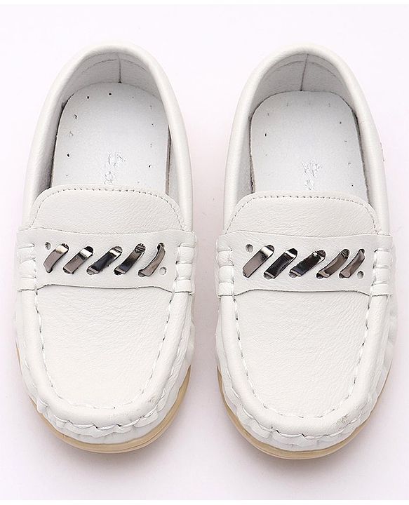 Cute Walk by Babyhug Slip On Party Wear Shoes - White