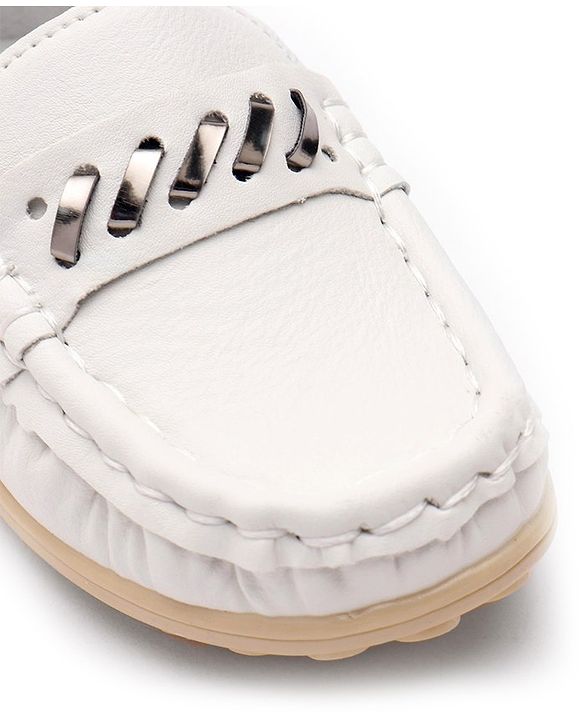 Cute Walk by Babyhug Slip On Party Wear Shoes - White