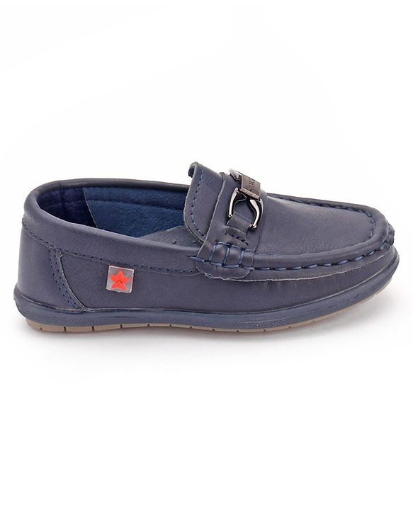 Cute Walk by Babyhug Party Wear Slip On Shoes - Navy Blue