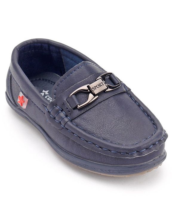 Cute Walk by Babyhug Party Wear Slip On Shoes - Navy Blue