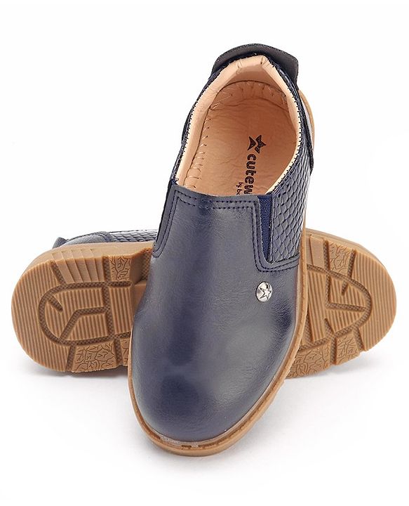 Cute Walk by Babyhug Formal Shoes - Navy Blue