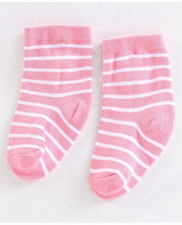 Cute Walk by Babyhug Anti Bacterial Ankle Length Non Terry Socks Unicorn Design Pack of 7 - Pink & White