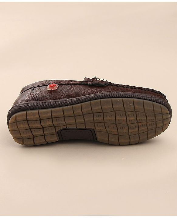 Cute Walk by Babyhug Slip On Formal & Party Shoes with Horse Applique - Dark Brown