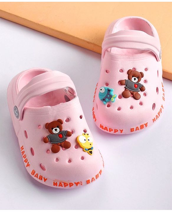 Cute Walk by Babyhug Slip On Clogs with Applique - Pink (Applique Design May Vary)