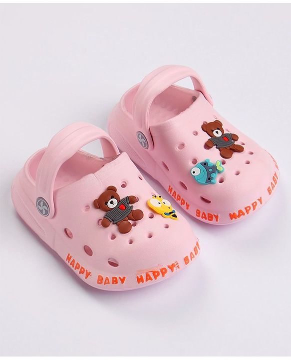 Cute Walk by Babyhug Slip On Clogs with Applique - Pink (Applique Design May Vary)