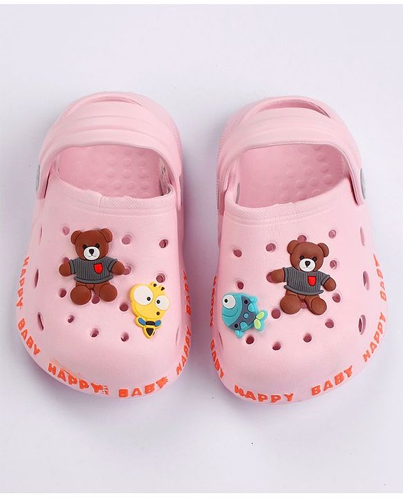 Cute Walk by Babyhug Slip On Clogs with Applique - Pink (Applique Design May Vary)