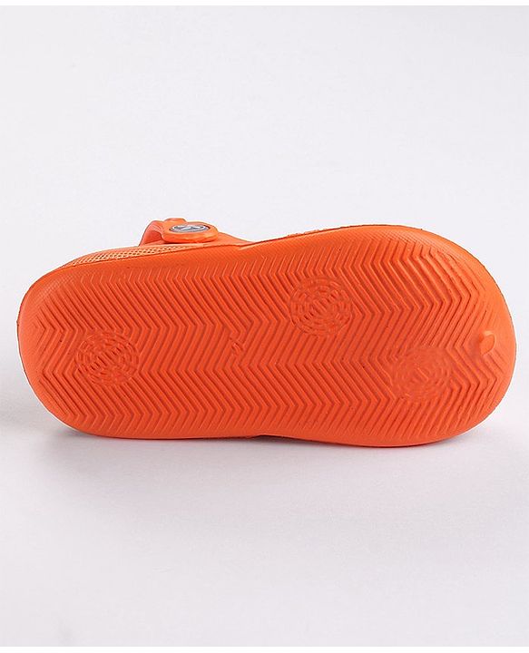 Cute Walk by Babyhug Clogs With Back Strap & Bear Applique- Orange